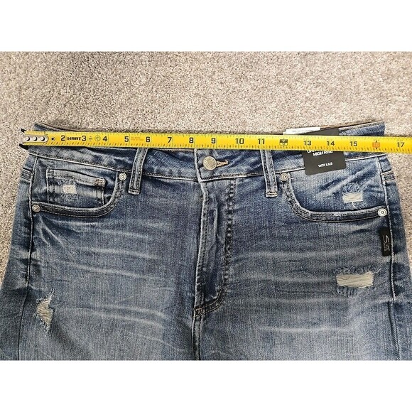Silver Jeans Sure Thing Long Short 6.5' Universal Fit High Rise Short Size 31 - Picture 6 of 7